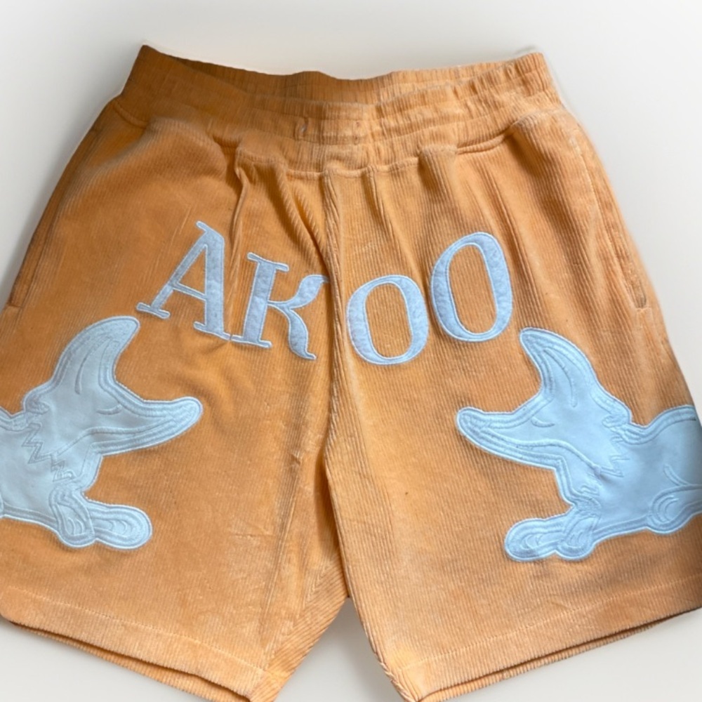 Akoo Peach Corduroy Shorts